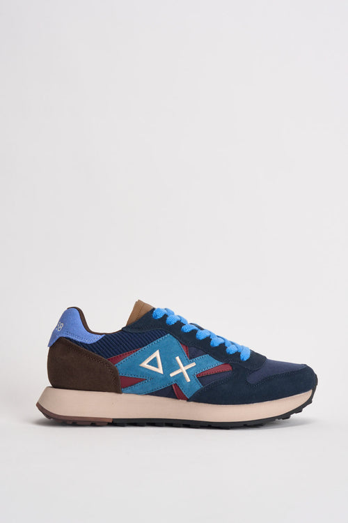 Sneakers uomo in suede blu - 1