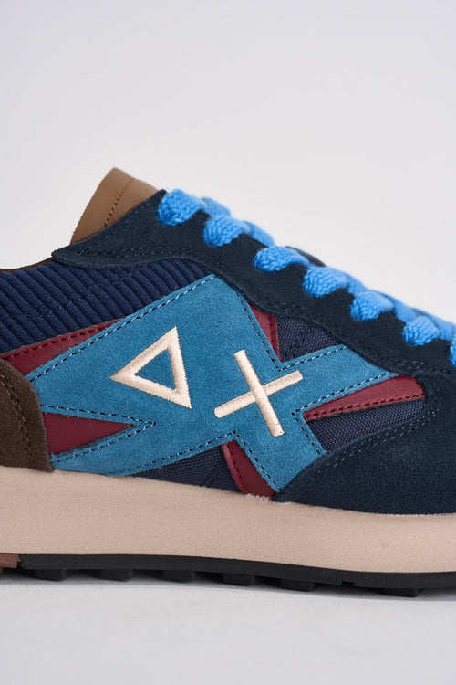 Sneakers uomo in suede blu - 2
