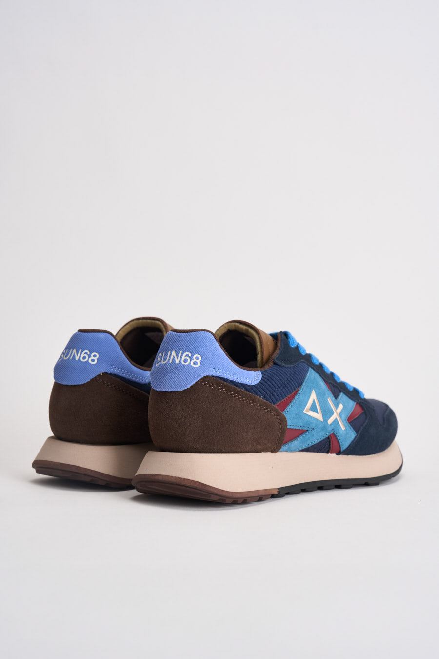Sneakers uomo in suede blu CPZ46125 07 SUN68 