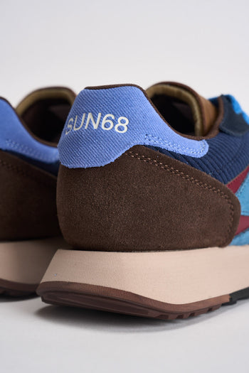 Sneakers uomo in suede blu - 8