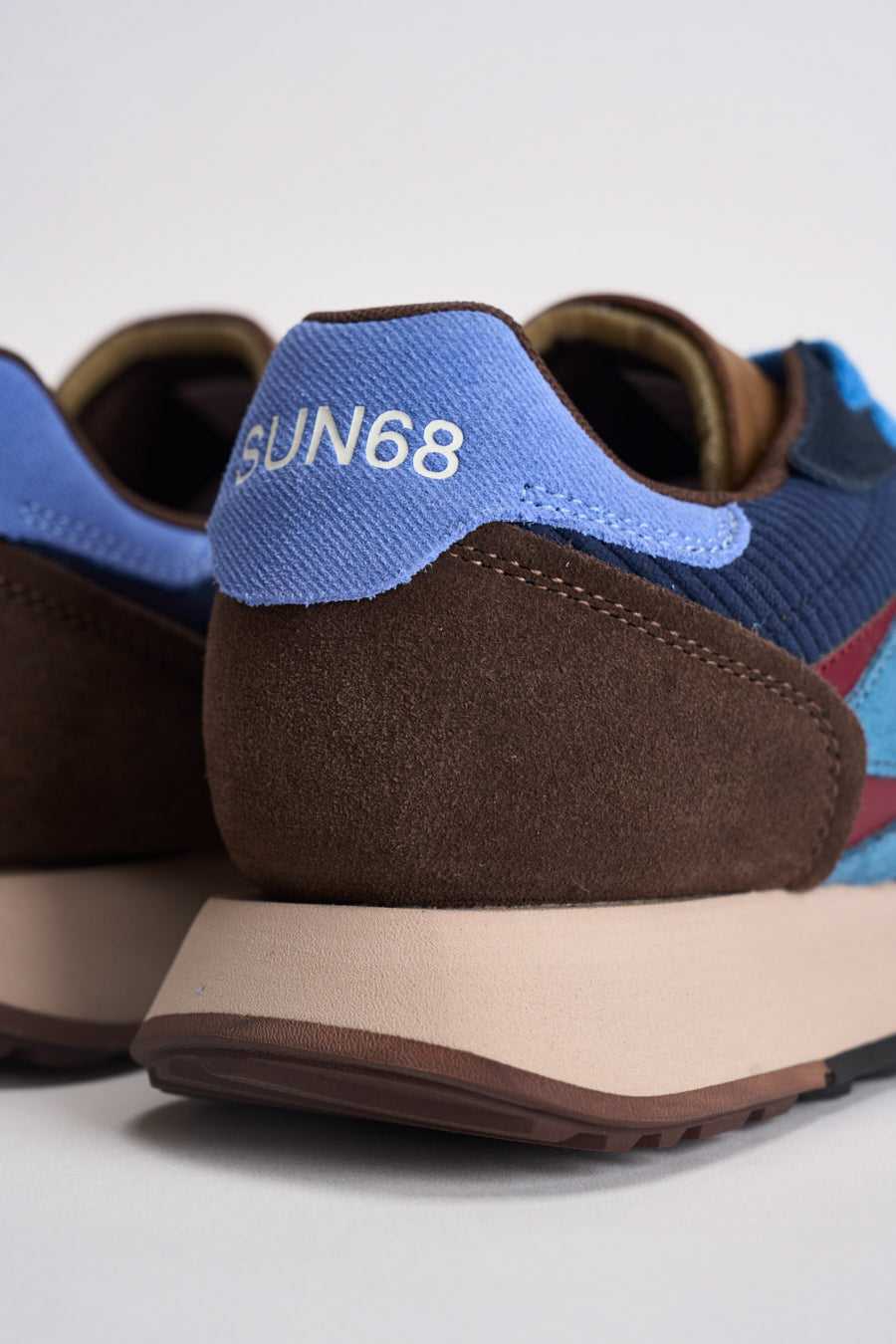 Sneakers uomo in suede blu CPZ46125 07 SUN68 