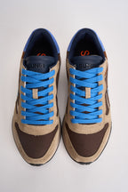 Sneakers uomo in suede totora e azzurro CPZ46125 93 SUN68 