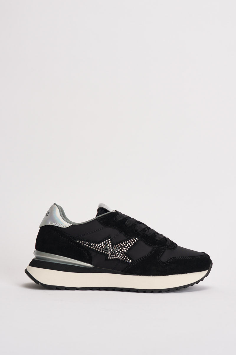 Sneakers donna con strass nere CPZ46223 11 SUN68 