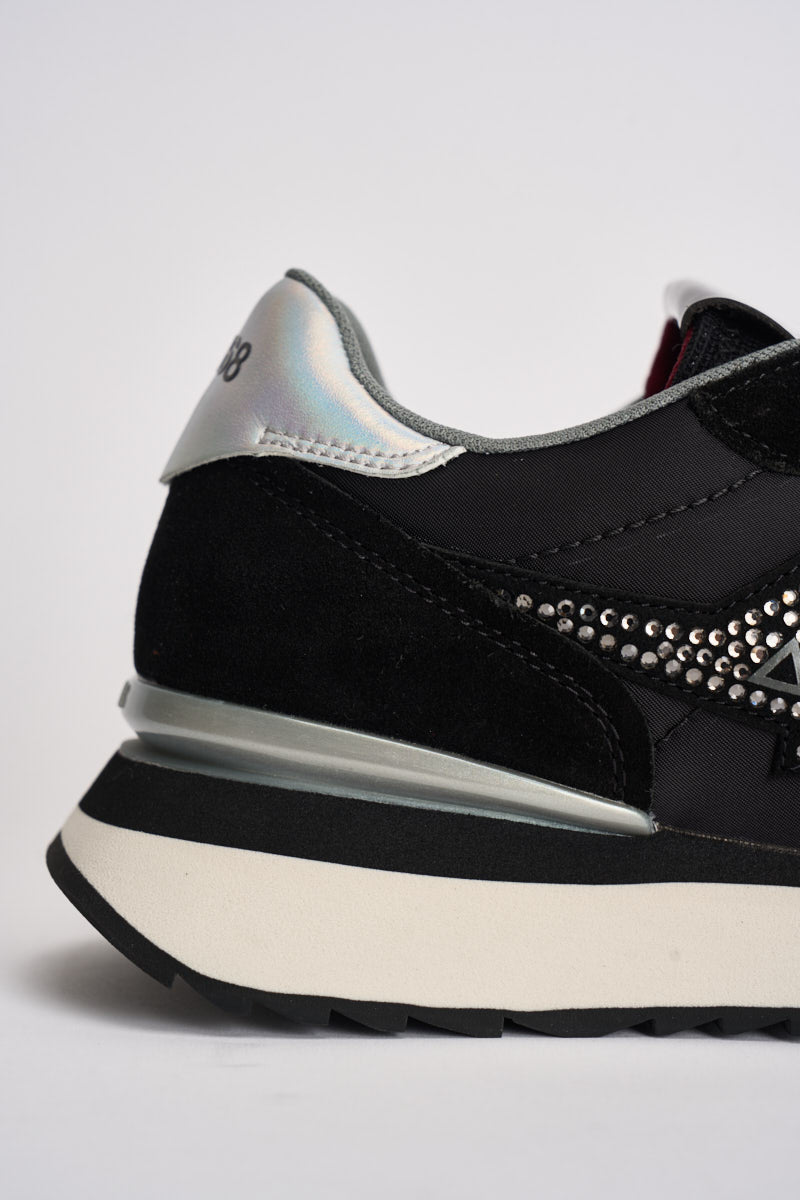 Sneakers donna con strass nere CPZ46223 11 SUN68 