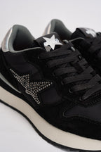 Sneakers donna con strass nere CPZ46223 11 SUN68 