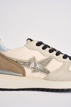 Sneakers donna con strass ecrù CPZ46223 31 SUN68 