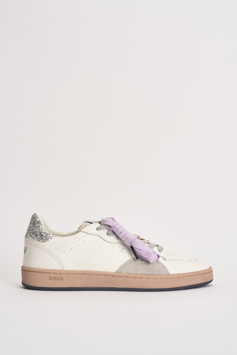 Sneakers donna con paillettes bianche CPZ46249 01 SUN68 