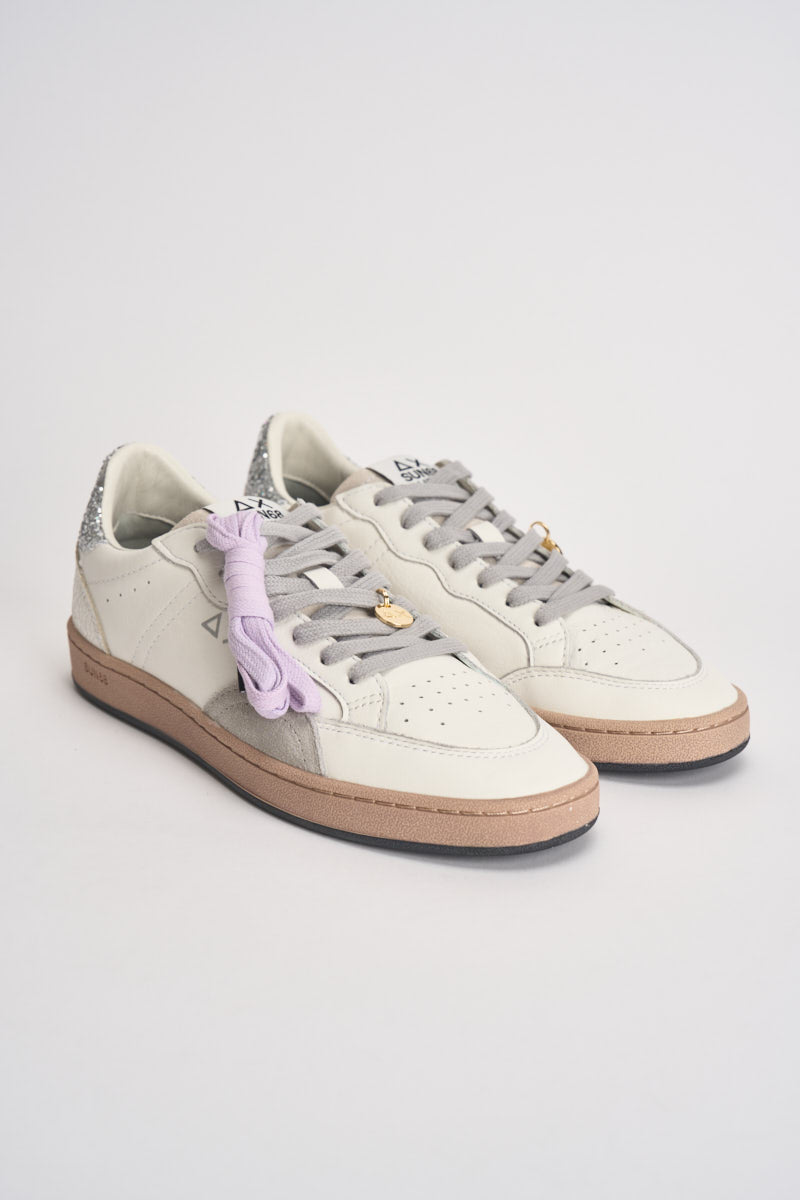 Sneakers donna con paillettes bianche CPZ46249 01 SUN68 