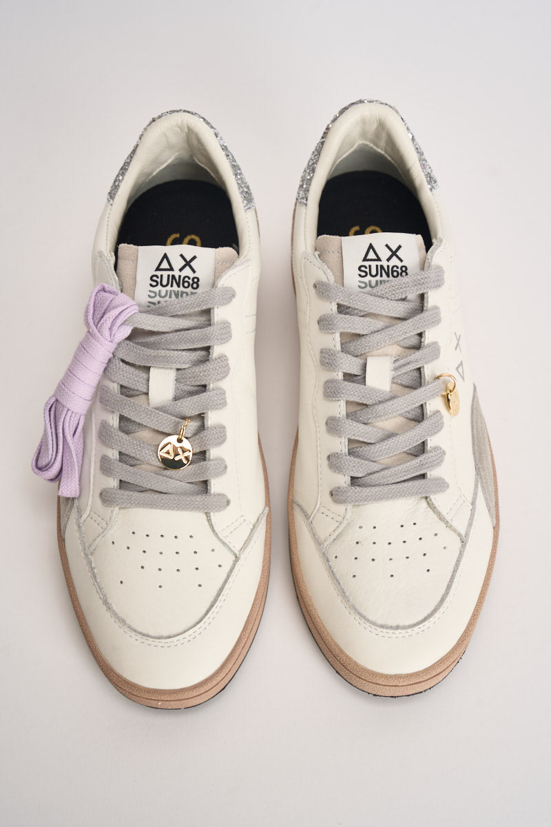 Sneakers donna con paillettes bianche CPZ46249 01 SUN68 