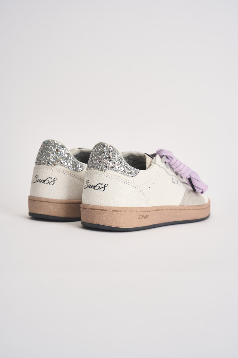 Sneakers donna con paillettes bianche CPZ46249 01 SUN68 
