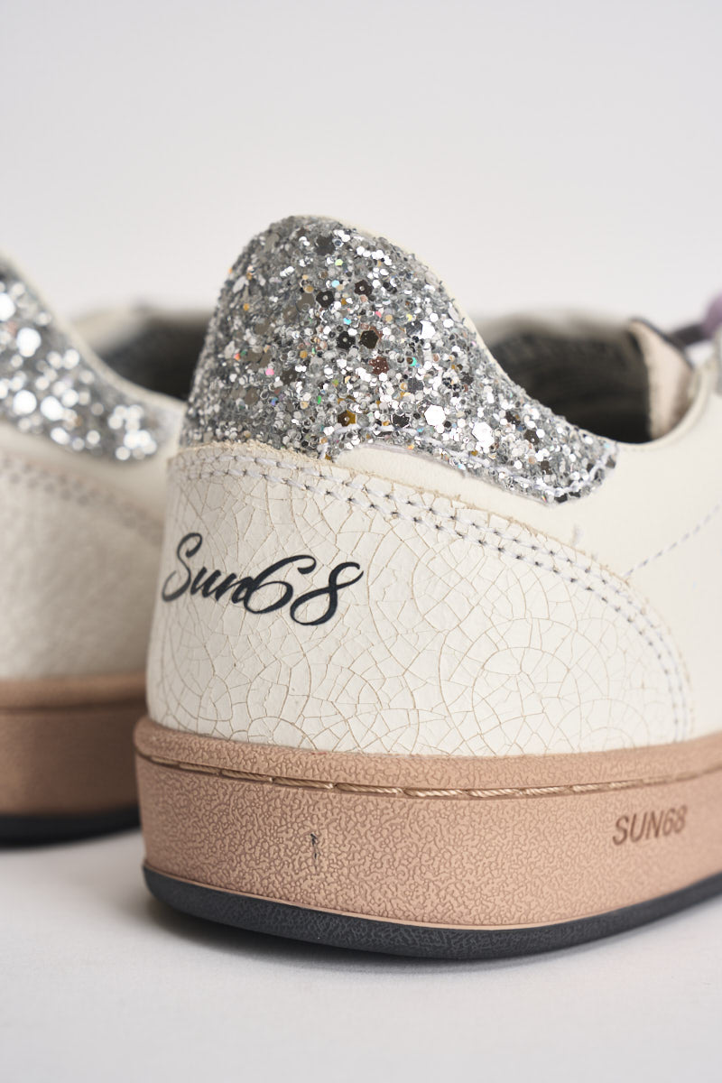 Sneakers donna con paillettes bianche CPZ46249 01 SUN68 
