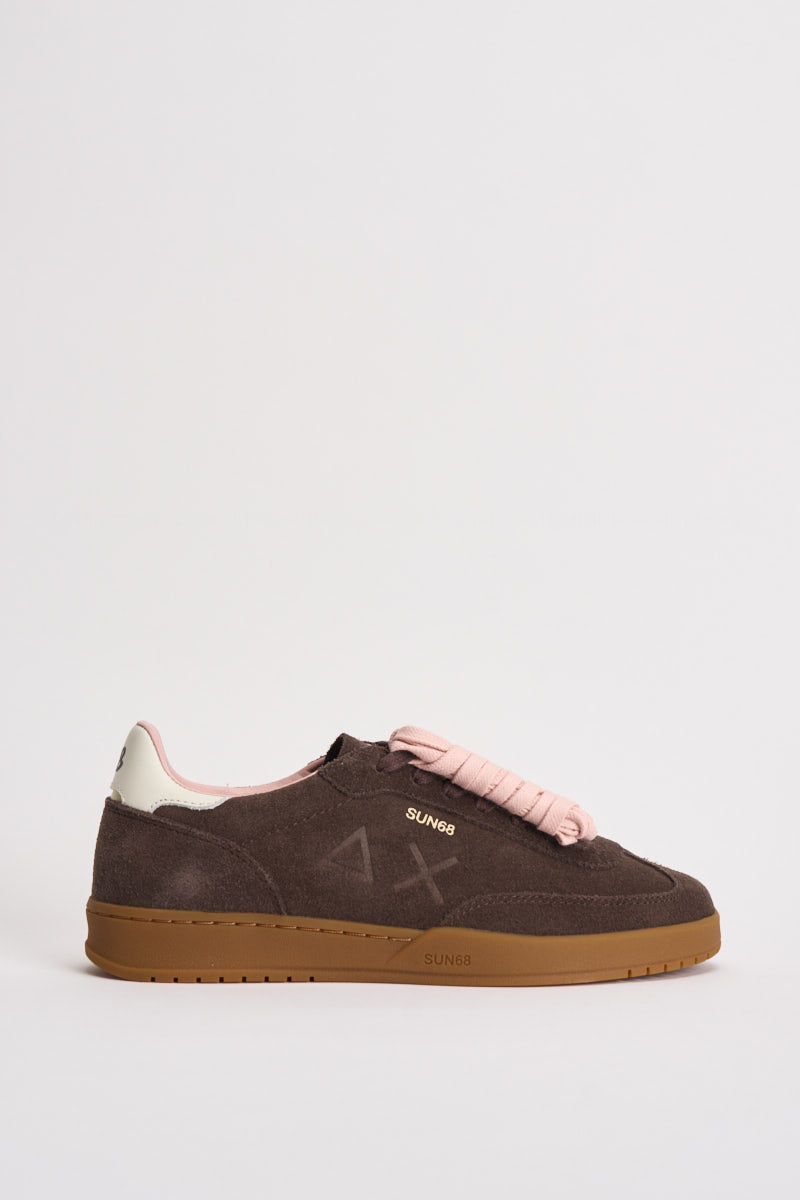Sneakers donna in suede marrone CPZ46253 08 SUN68 