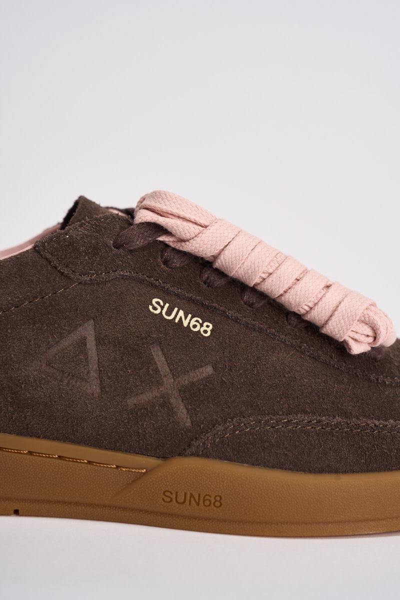 Sneakers donna in suede marrone CPZ46253 08 SUN68 