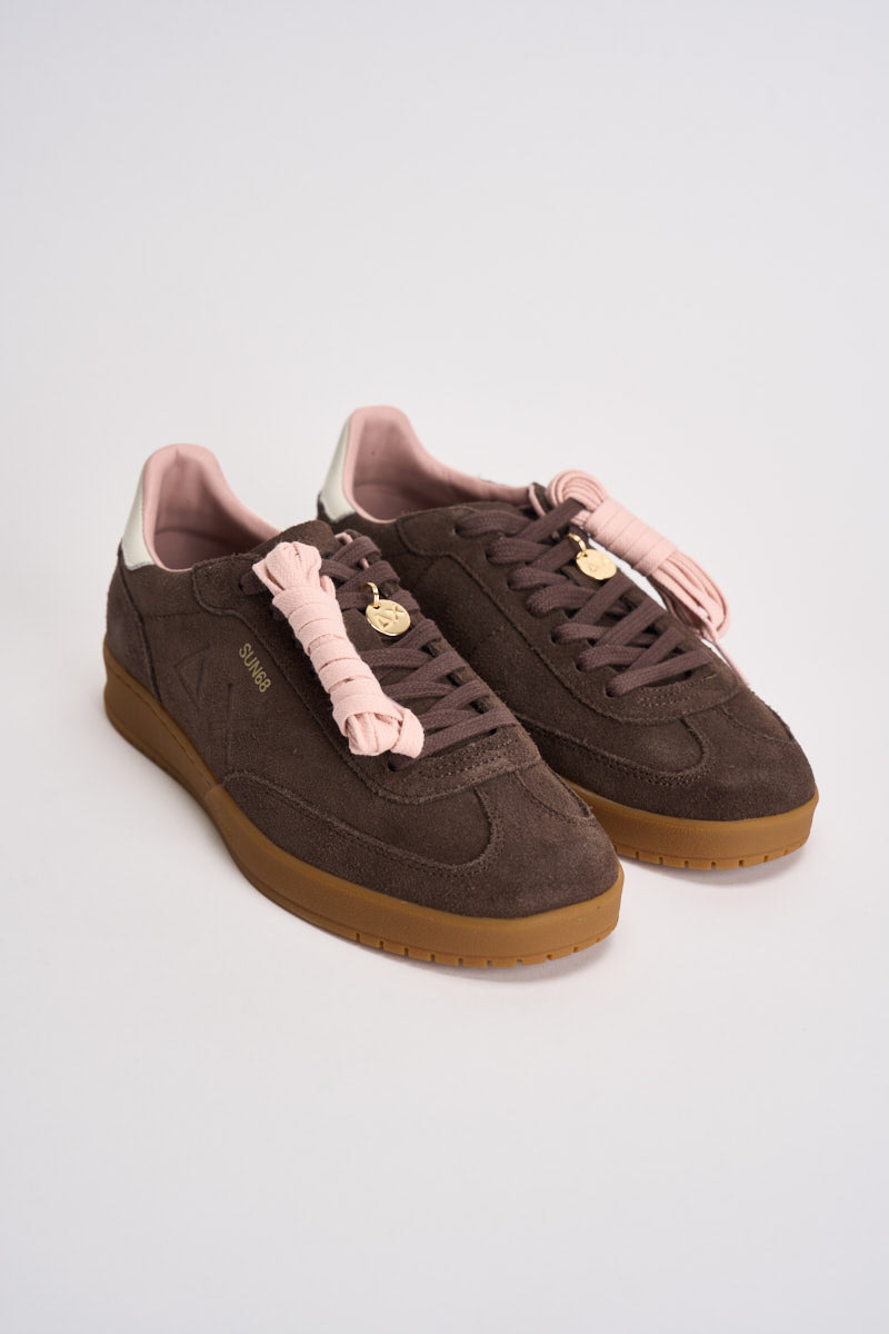 Sneakers donna in suede marrone CPZ46253 08 SUN68 
