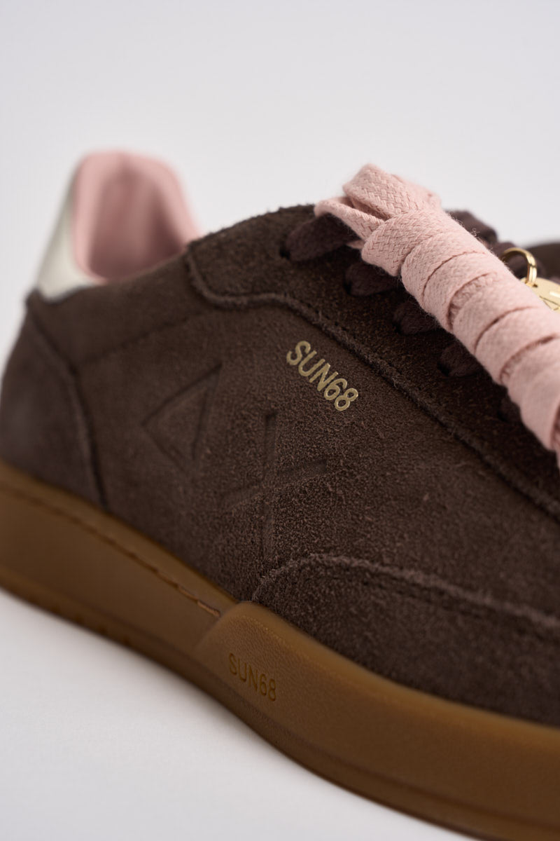 Sneakers donna in suede marrone CPZ46253 08 SUN68 