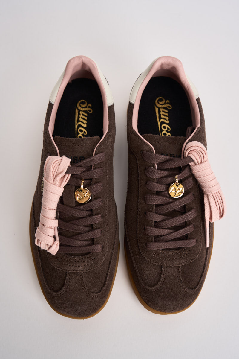 Sneakers donna in suede marrone CPZ46253 08 SUN68 