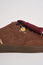 Sneakers donna in suede marrone e animalier CPZ46254 36 SUN68 