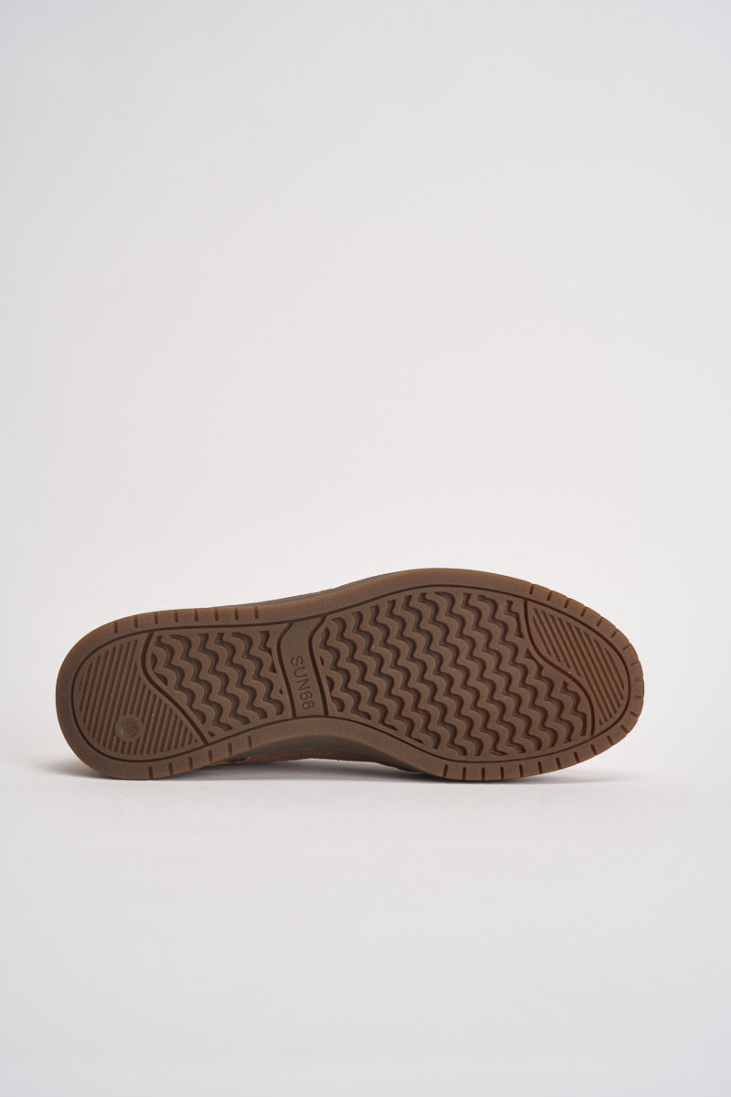 Sneakers donna in suede marrone e animalier CPZ46254 36 SUN68 