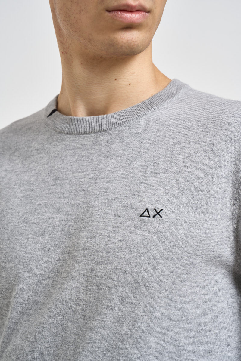 Maglia uomo girocollo grigio chiaro K46101 06 SUN68 