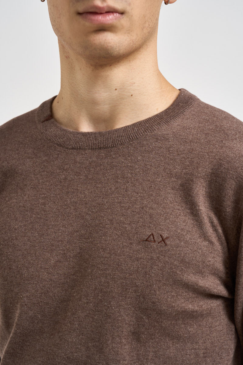 Maglia uomo girocollo marrone K46101 66 SUN68 