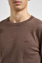 Maglia uomo girocollo marrone K46101 66 SUN68 