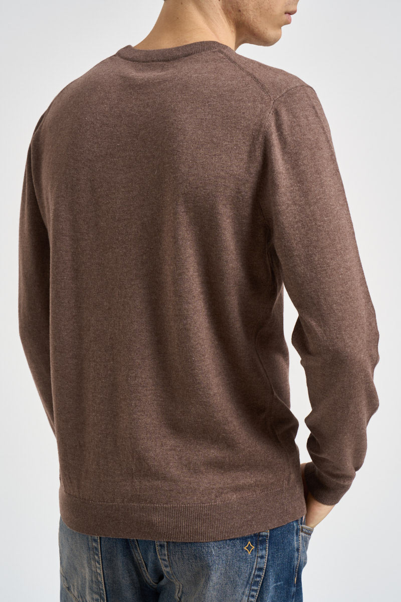 Maglia uomo girocollo marrone K46101 66 SUN68 