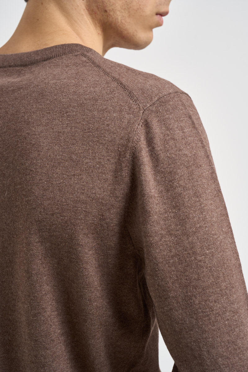 Maglia uomo girocollo marrone K46101 66 SUN68 
