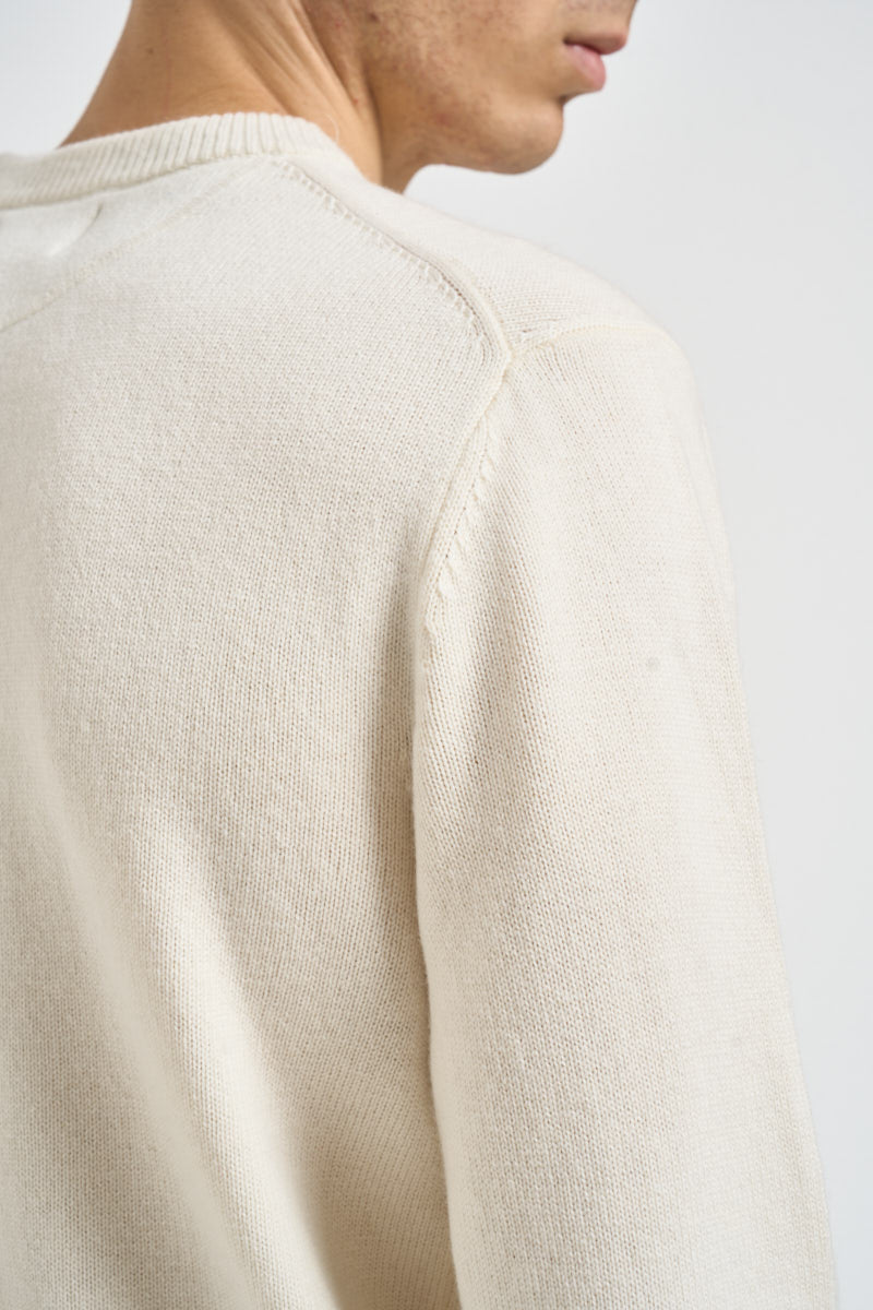 Maglia uomo girocollo panna K46112 31 SUN68 