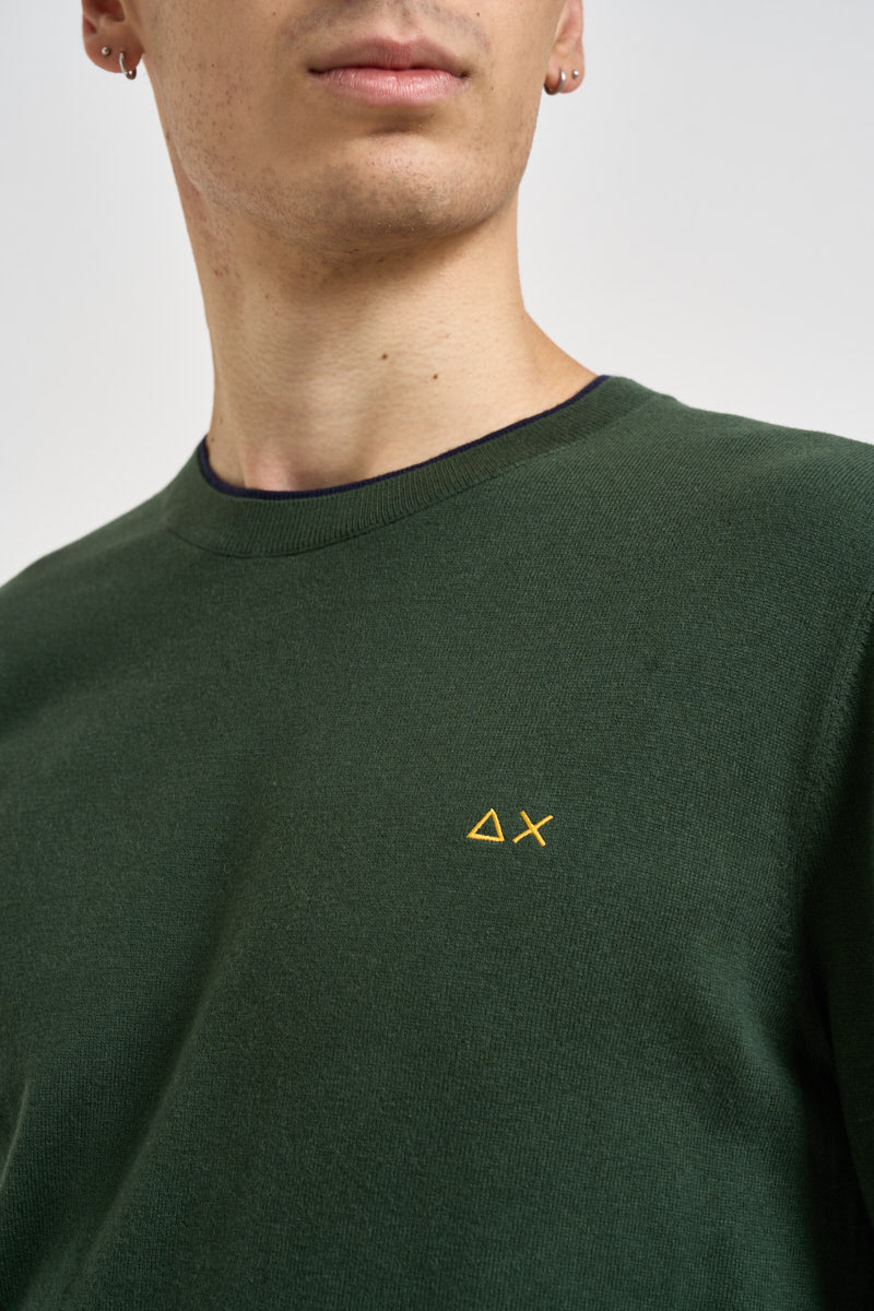 Maglia uomo girocollo verde K46159 37 SUN68 