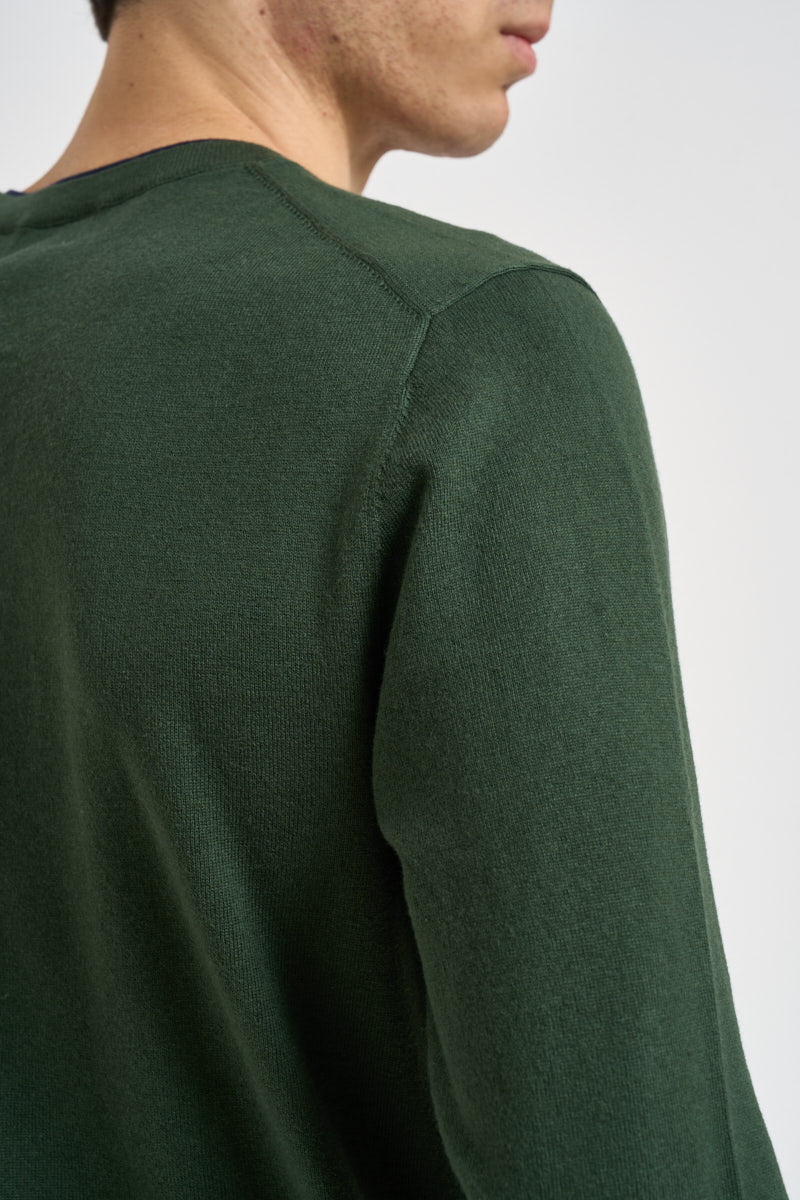 Maglia uomo girocollo verde K46159 37 SUN68 