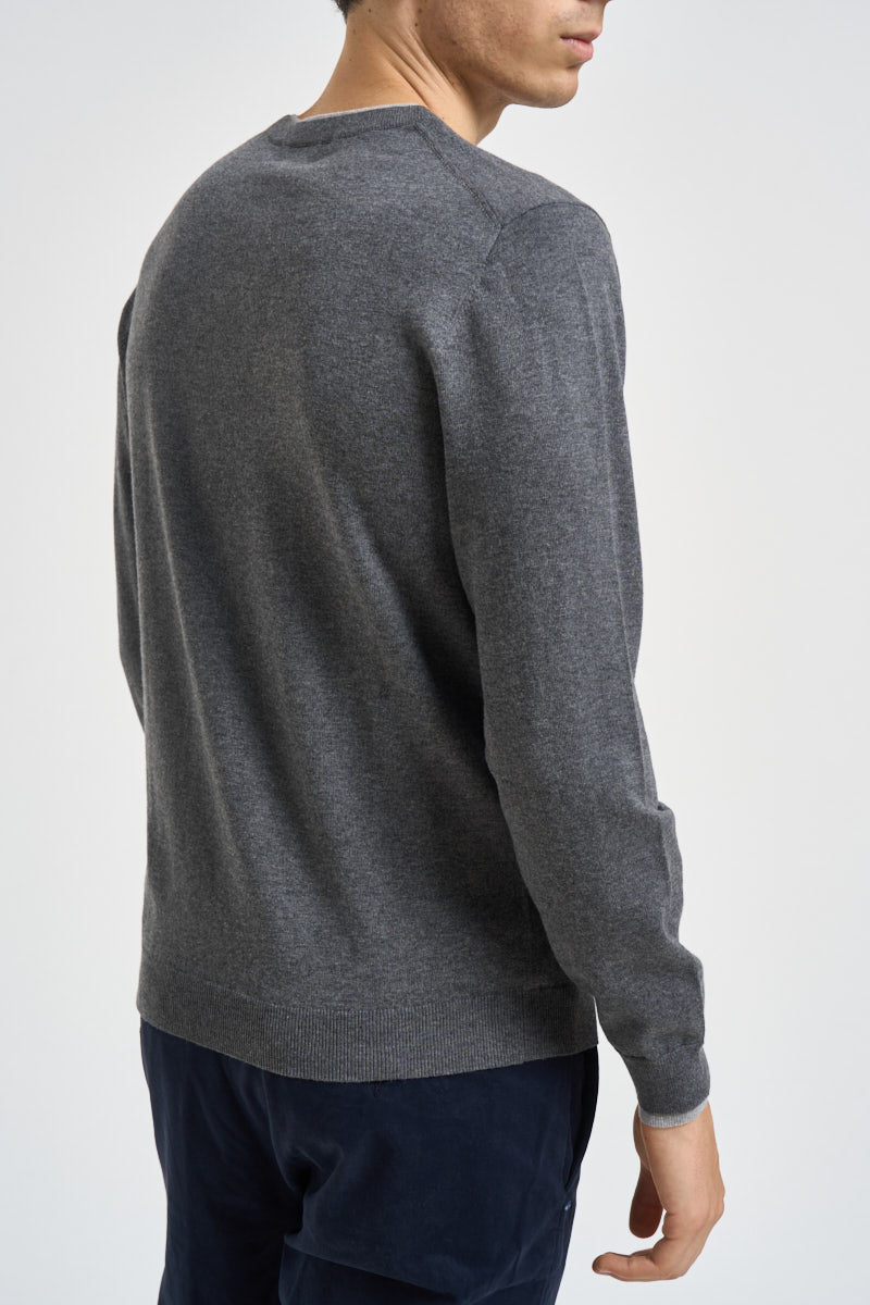 Maglia uomo girocollo grigio antracite K46159 47 SUN68 
