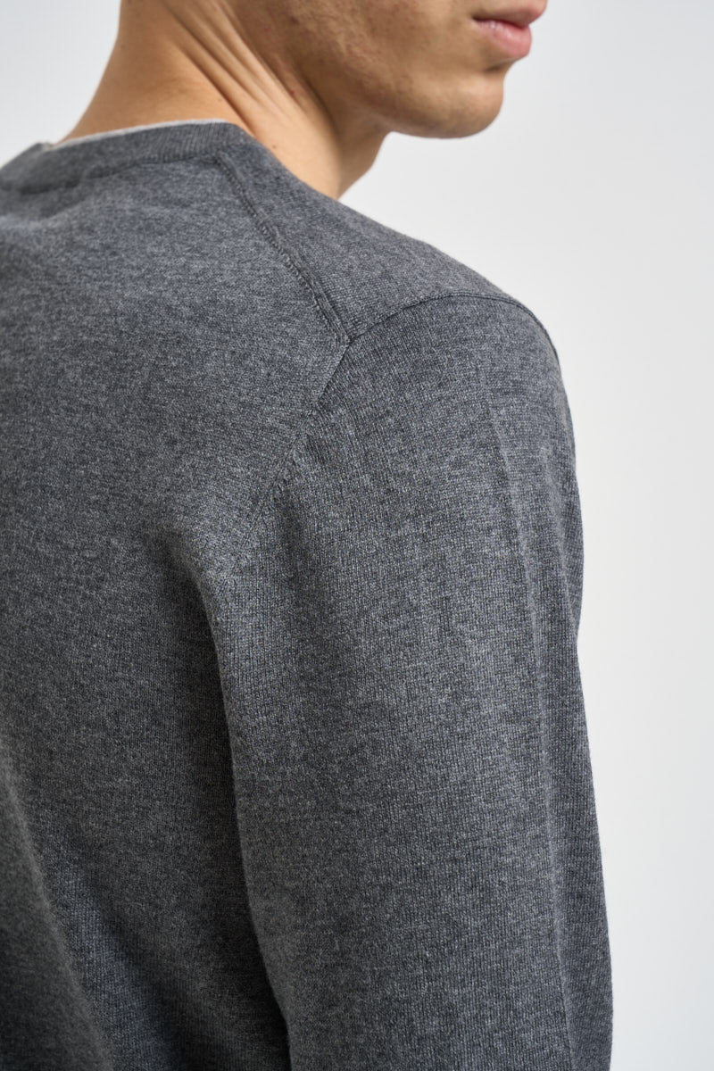 Maglia uomo girocollo grigio antracite K46159 47 SUN68 