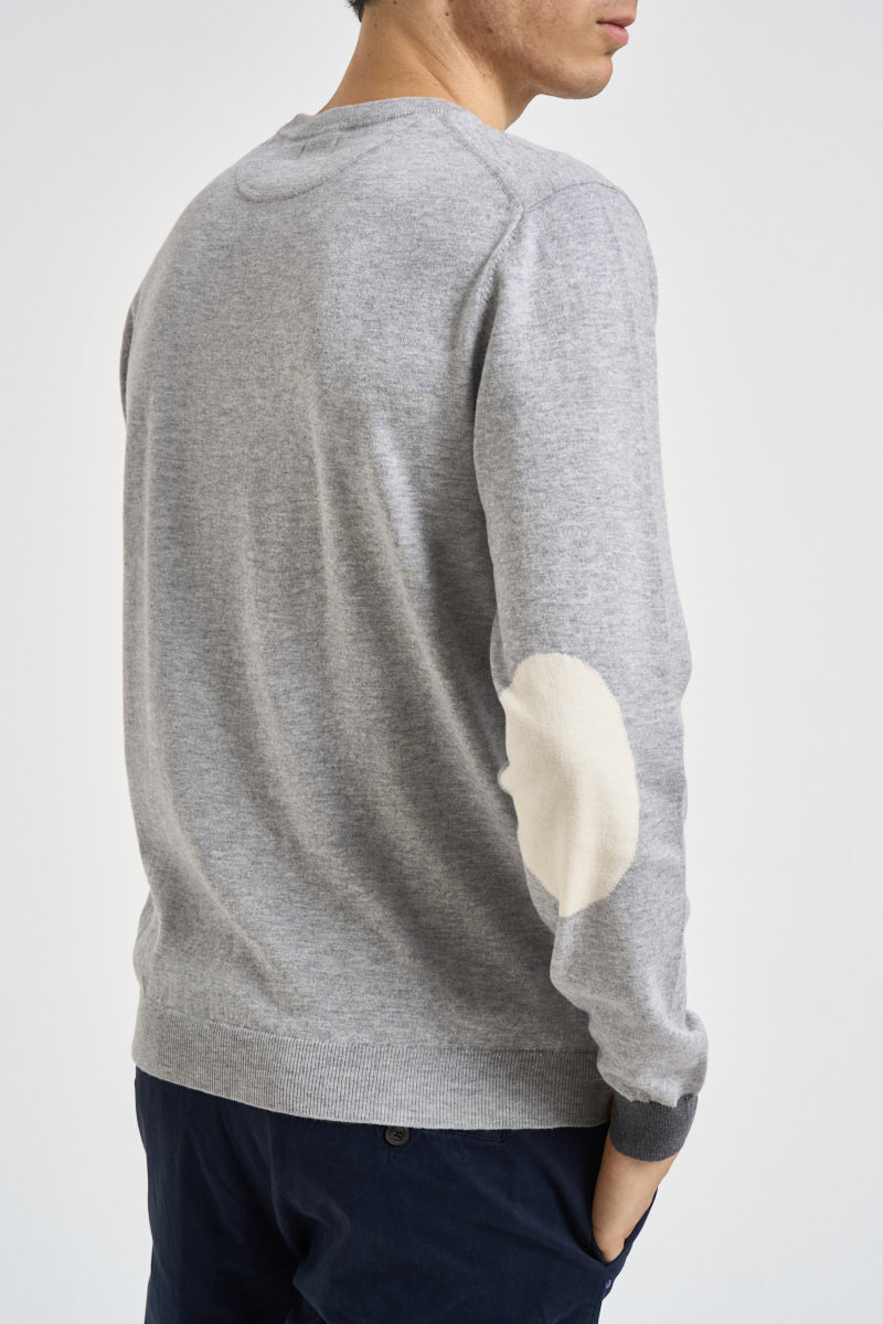 Maglia uomo girocollo grigio chiaro K46160 06 SUN68 