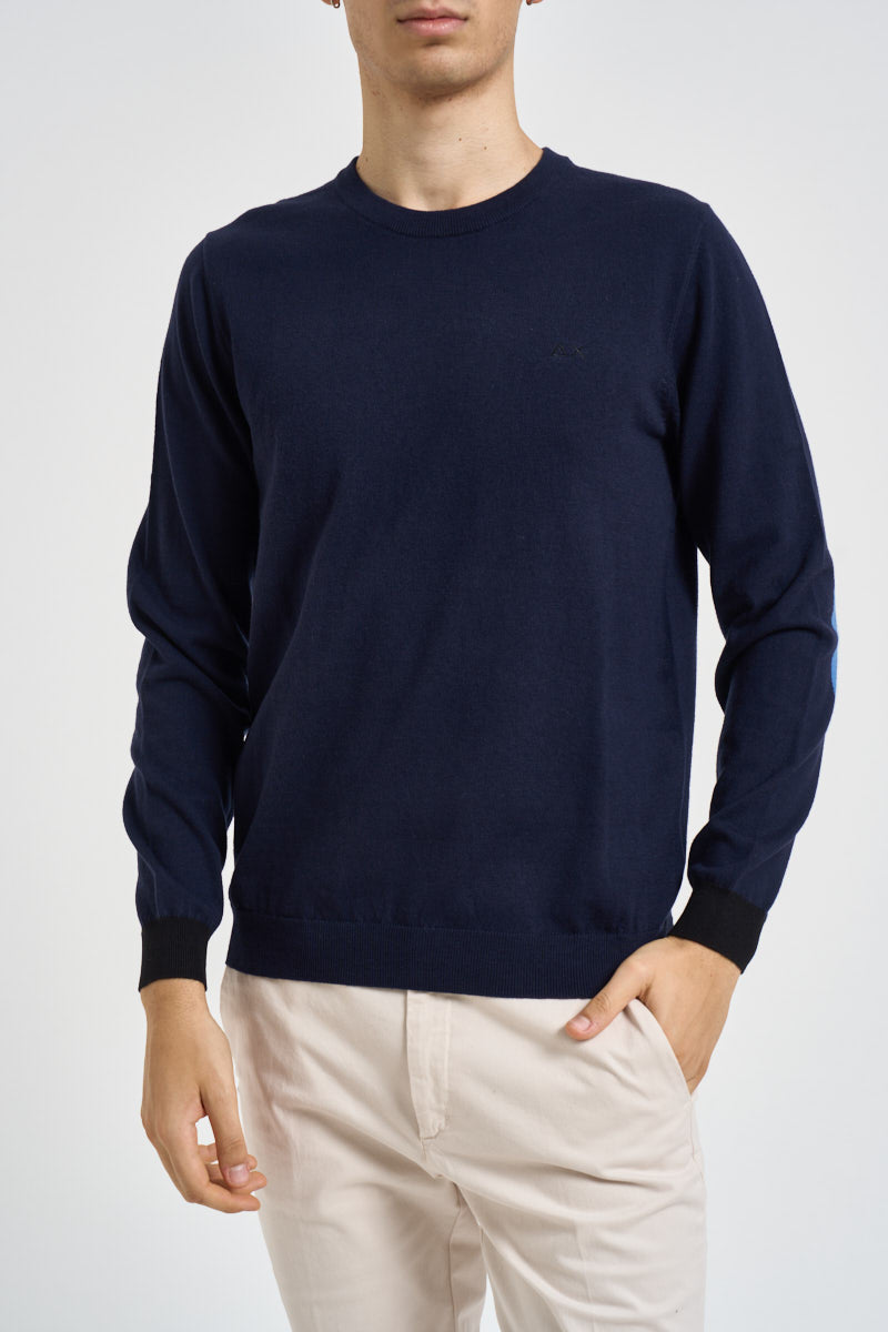 Maglia uomo girocollo blu navy K46160 07 SUN68 
