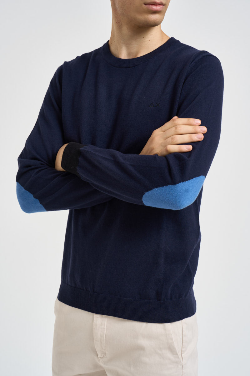 Maglia uomo girocollo blu navy K46160 07 SUN68 