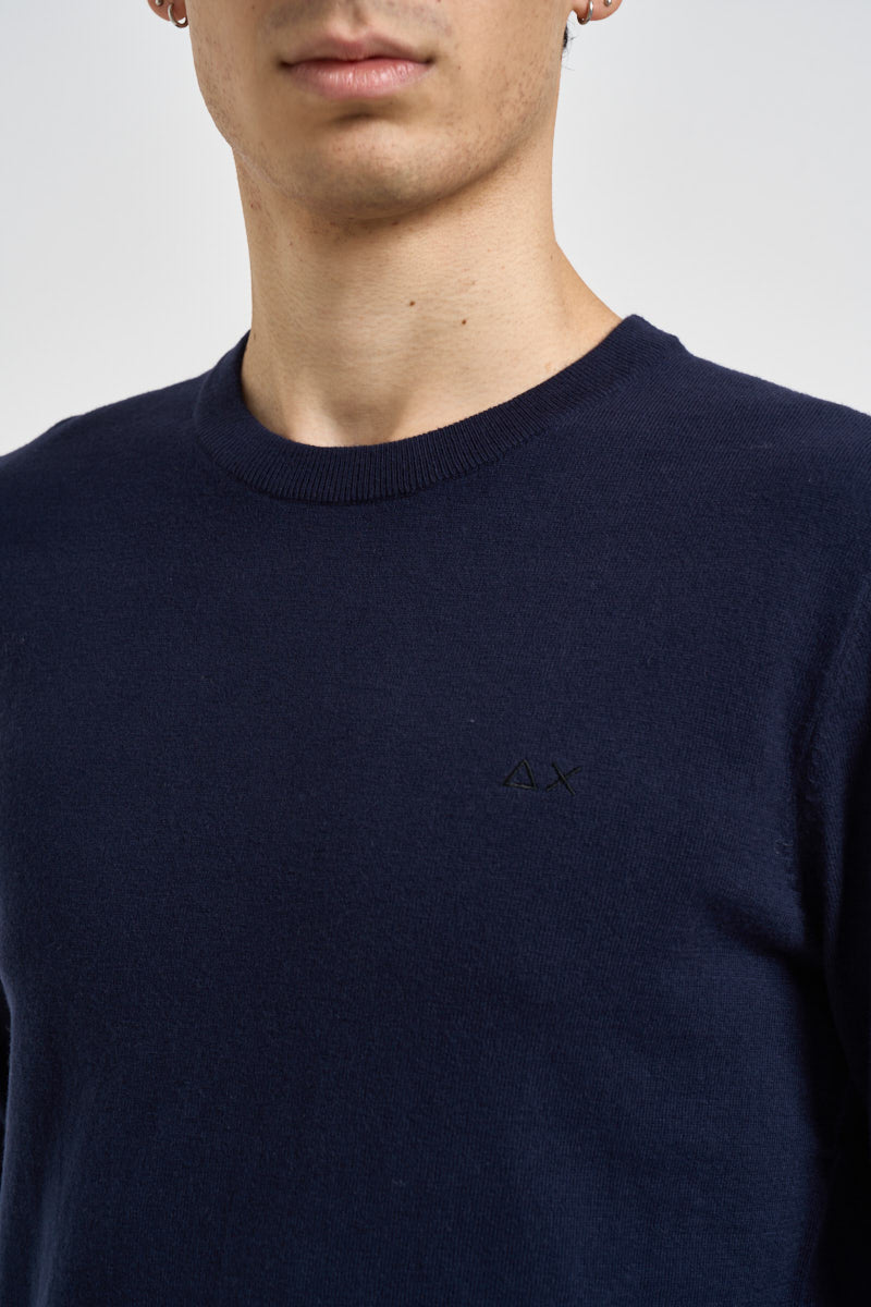 Maglia uomo girocollo blu navy K46160 07 SUN68 