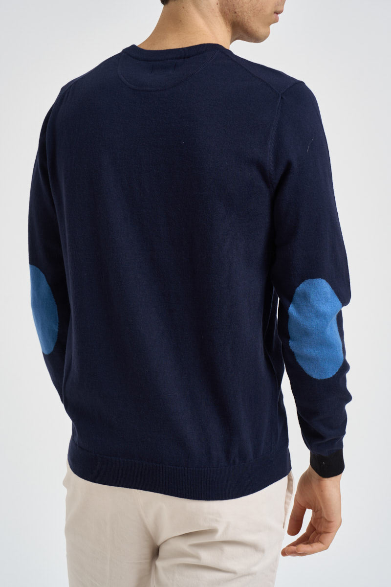 Maglia uomo girocollo blu navy K46160 07 SUN68 
