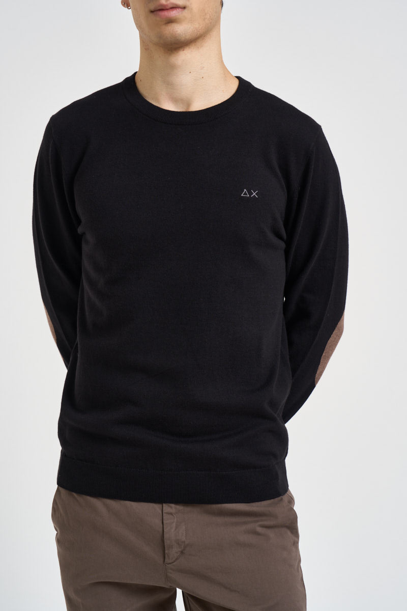 Maglia uomo girocollo nera K46160 11 SUN68 