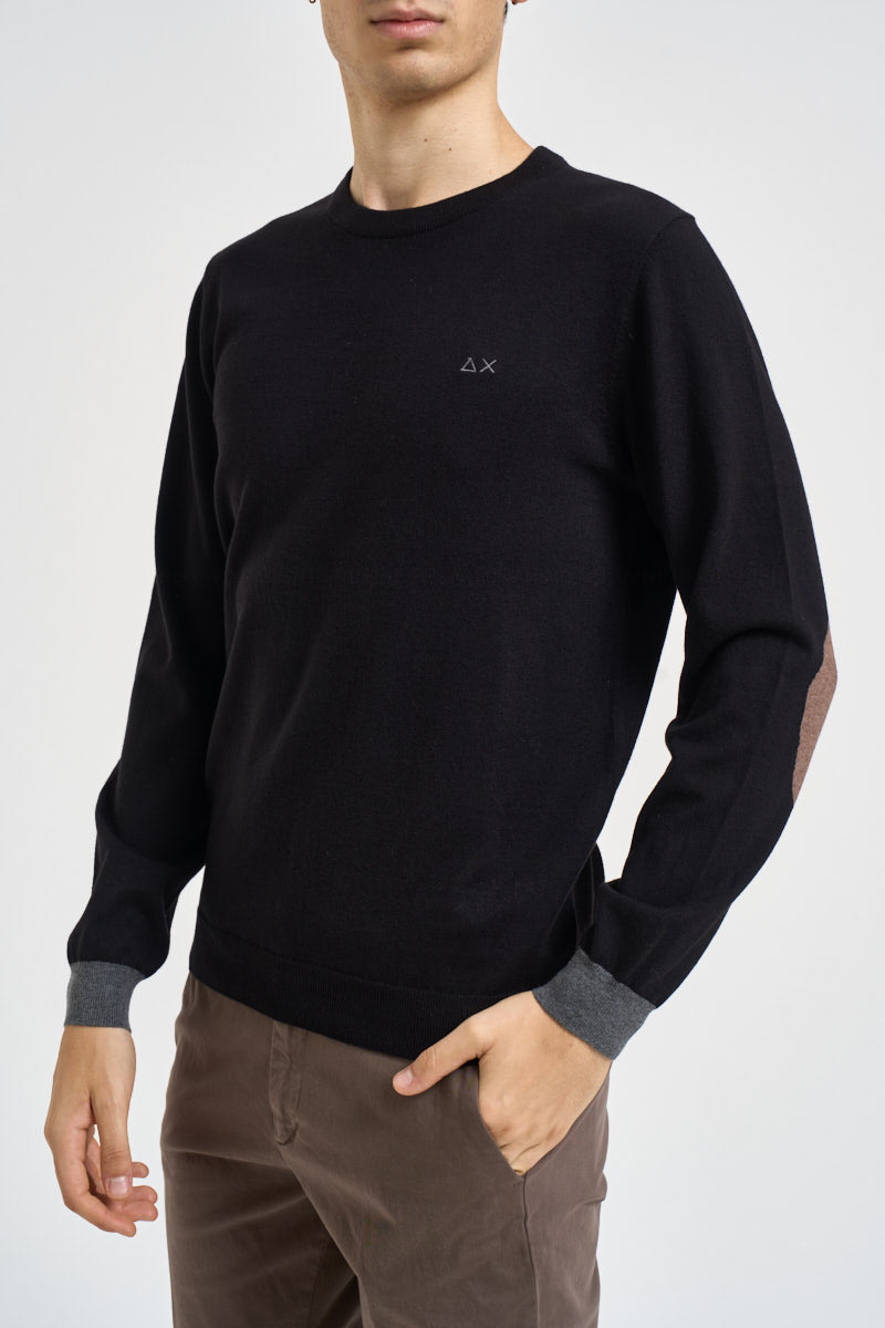 Maglia uomo girocollo nera K46160 11 SUN68 