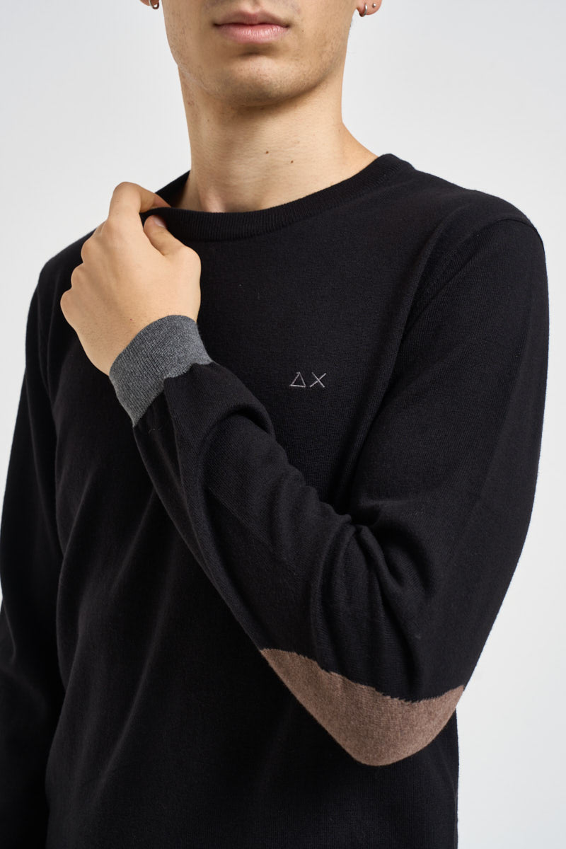 Maglia uomo girocollo nera K46160 11 SUN68 