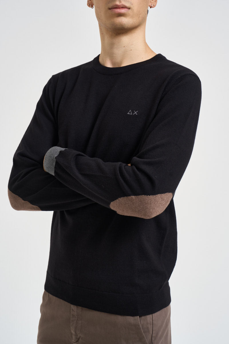 Maglia uomo girocollo nera K46160 11 SUN68 