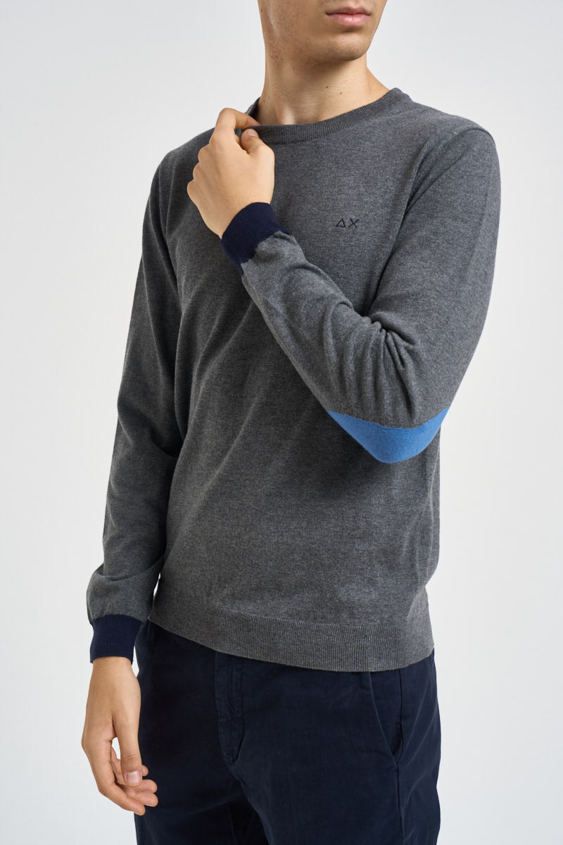 Maglia uomo girocollo grigio antracite K46160 47 SUN68 