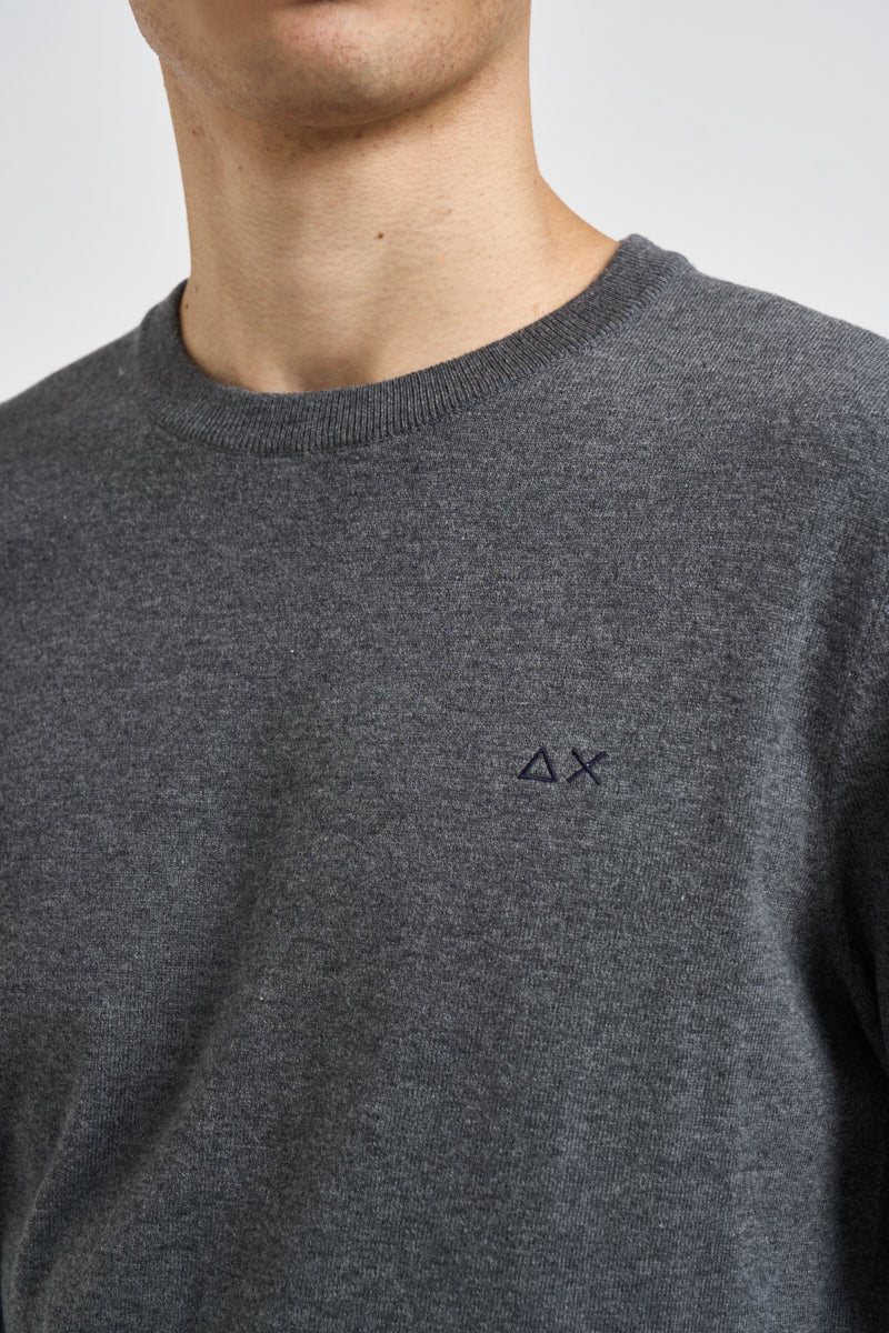 Maglia uomo girocollo grigio antracite K46160 47 SUN68 