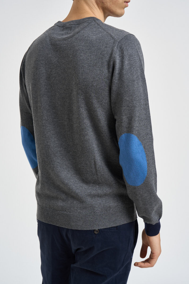 Maglia uomo girocollo grigio antracite K46160 47 SUN68 