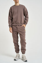 Felpa uomo a girocollo taupe BLAKE TORTORA SUPERCULTURE* 