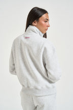 Felpa donna con collo alto grigio chiaro DEBBY GRIGIO NK SUPERCULTURE* 