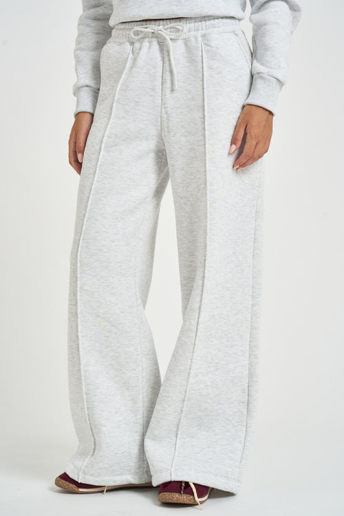 Pantalone donna a palazzo Demiz grigio chiaro - 2