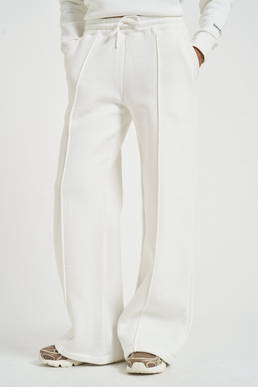 Pantalone donna a palazzo Demiz bianco DEMIZ OFF WHITE SUPERCULTURE* 