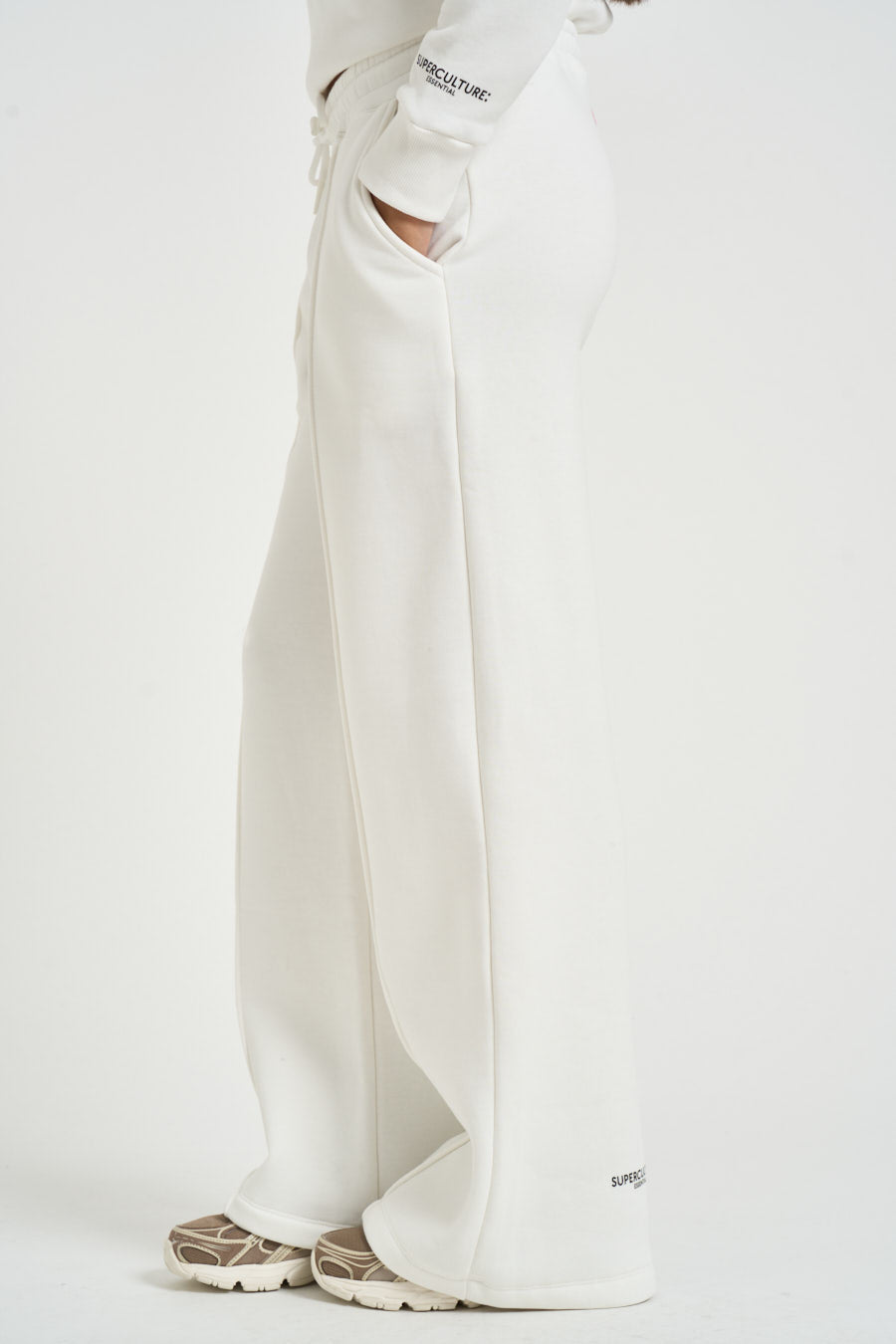 Pantalone donna a palazzo Demiz bianco DEMIZ OFF WHITE SUPERCULTURE* 