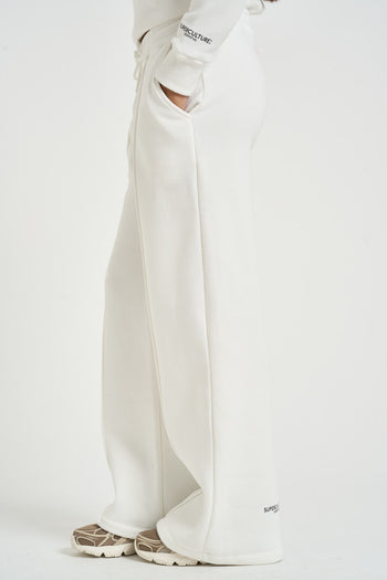 Pantalone donna a palazzo Demiz bianco - 3